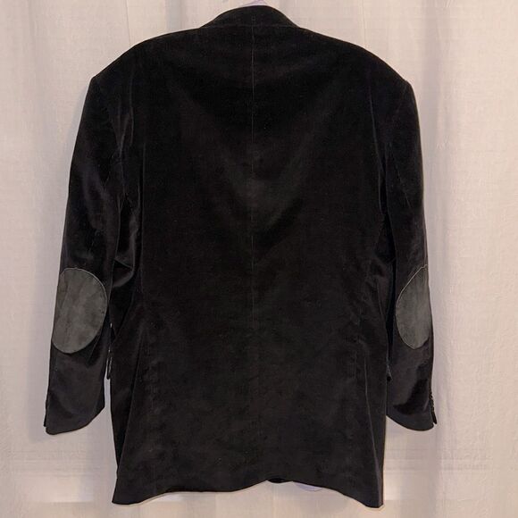 Monsieur Adolfo 49L-50L Black Corduroy Blazer Sport Jacket - Picture 2 of 9
